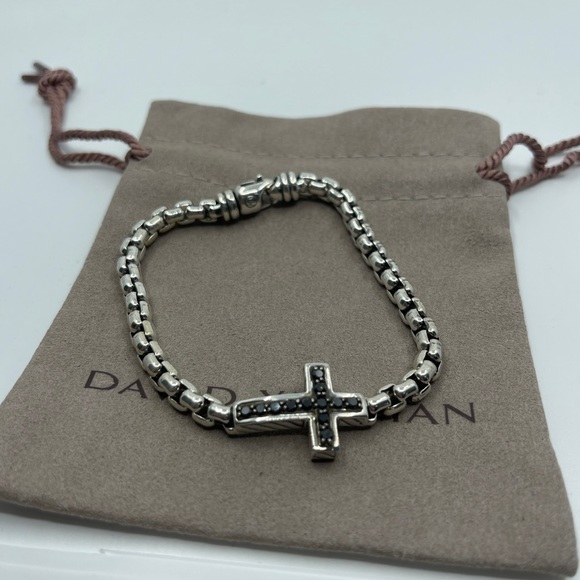David Yurman Sterling Silver Cross Bracelet - Picture 3 of 5